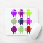 Negen buikdruppels (meervoudige Paarse kleuren van Muismat (Met muis)