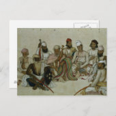 Negen courtiers en bedienden van de Raja Briefkaart (Voorkant / Achterkant)