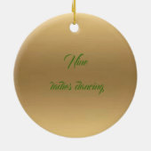 Negen dames dansen gouden kerstdecoratie keramisch ornament (Achterkant)