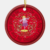 Negen dames dansen keramisch ornament (Voorkant)