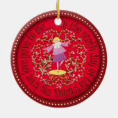 Negen dames dansen keramisch ornament (Achterkant)