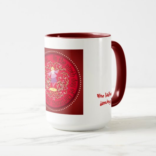 Negen dames dansen mok (Voorkant rechts)