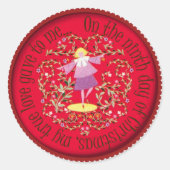 Negen dames dansen ronde sticker (Voorkant)