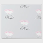 Negen delicate pluizige wolken met woorden cadeaupapier (Vlak)