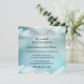 Negen engelenvleugels in één bruiloft kaart (Staand voorkant)