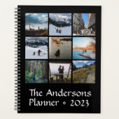 Negen foto aangepaste Family Planner Notitieboek (Voorkant)