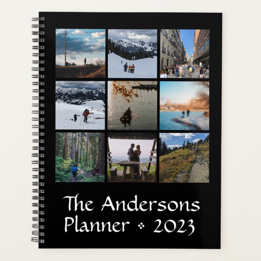 Negen foto aangepaste Family Planner Notitieboek (Voorkant)