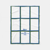 Negen foto Blauw groene rand Pet Keepomwille Fleece Deken (Voorkant)