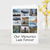 Negen Foto Collage Aangepaste Wenskaart Kaart (Gele Bloem)