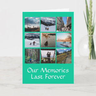 Negen Foto Collage Aangepaste Wenskaart Kaart