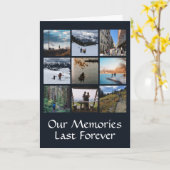 Negen foto-collage aangepaste wenskaart kaart (Gele Bloem)