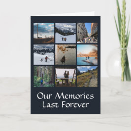 Negen foto-collage op aangepaste wenskaart kaart