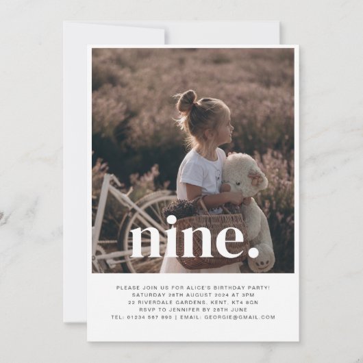 Negen Foto eerste uitnodiging op vrijdag (Voorkant)