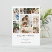 Negen foto-inkuilpaar eenvoudig sparen de datum kaart (Staand voorkant)
