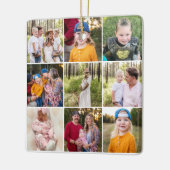 Negen foto van ons houden van kerstkeramisch keram keramisch ornament (Links)