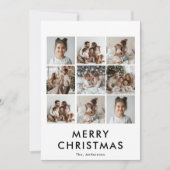 Negen foto vrolijke kerst Kaart | Aangepaste vakan (Voorkant)