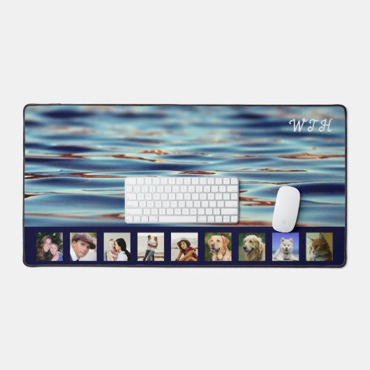 Negen foto water Afbeelding monogram Bureaumat (Keyboard & Muis)