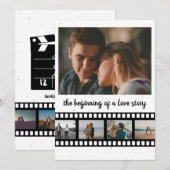 Negen foto's Collage Inspirerend Save the Date (Voorkant / Achterkant)