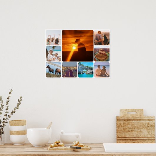 negen foto's uploaden poster (Keuken)