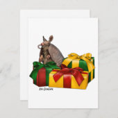 Negen gebande gordeldier - kerstkaart (Voorkant / Achterkant)