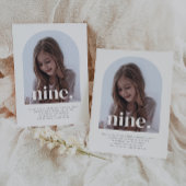 Negen gebogen foto verjaardag kaart