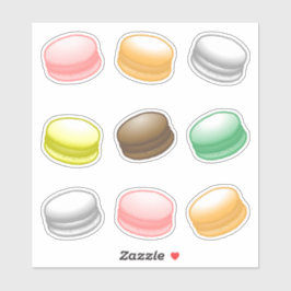Negen gevoelige macarons sticker