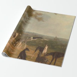 Negen grijze honden in een landschap Jacques Laure Cadeaupapier