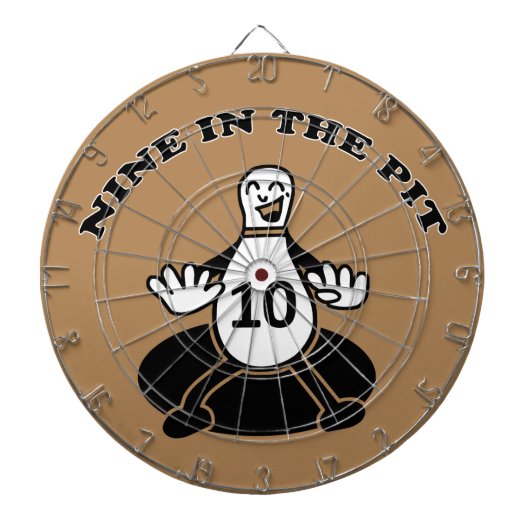 Negen in de Pit, 10-pins strengen Dartbord (Voorkant)