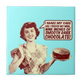 Negen inch vloeiend donker chocolade tegeltje (Voorkant)