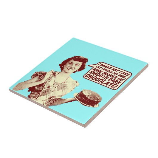 Negen inch vloeiend donker chocolade tegeltje (Zijkant)