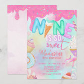 negen is zo lief kaart (Voorkant / Achterkant)