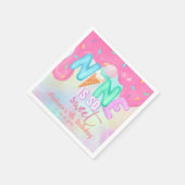 negen is zo zoete roze die Napkins kantelt Servet (Hoek)