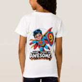 Negen jaar Geweldige! 9e verjaardag T-shirt (Achterkant)