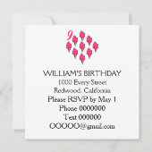 Negen jaar oude meisjes Verjaardag Schattige Roze  Kaart (Achterkant)