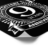 Negen jaar trouwdag in Pottery Poster (Hoek)