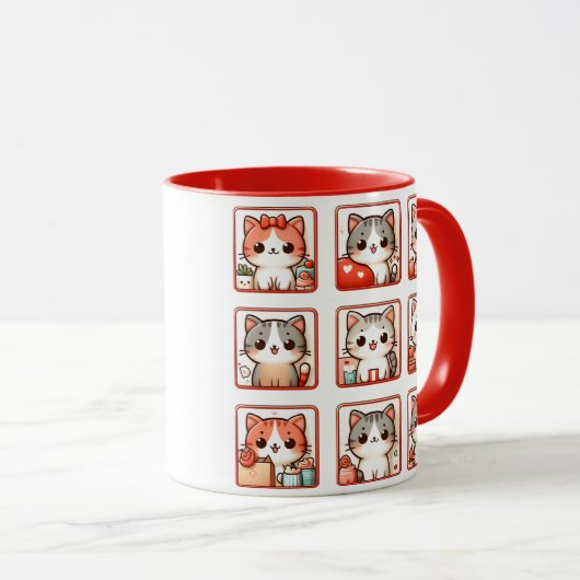 Negen kattenemoties mok (Voorkant rechts)