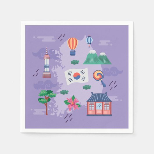 negen Koreaanse cultuur iconen Servet (Voorkant)