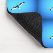 negen kuilen op blauwe mousepad muismat (Hoek)