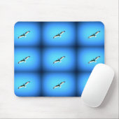 negen kuilen op blauwe mousepad muismat (Met muis)