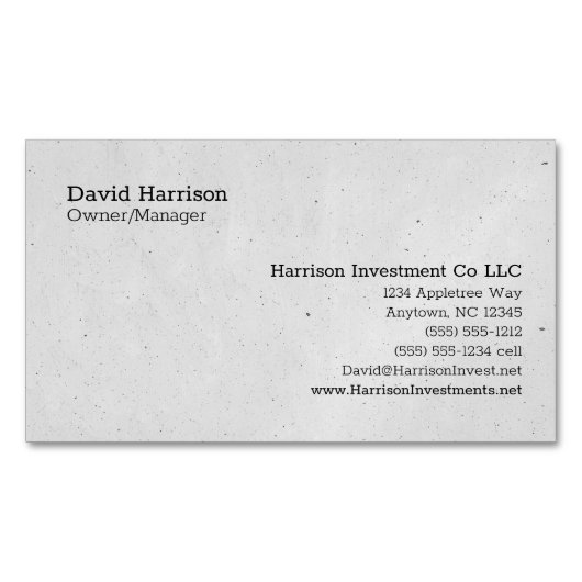  negen lijn gepersonaliseerd magnetisch visitekaartje (Voorkant)