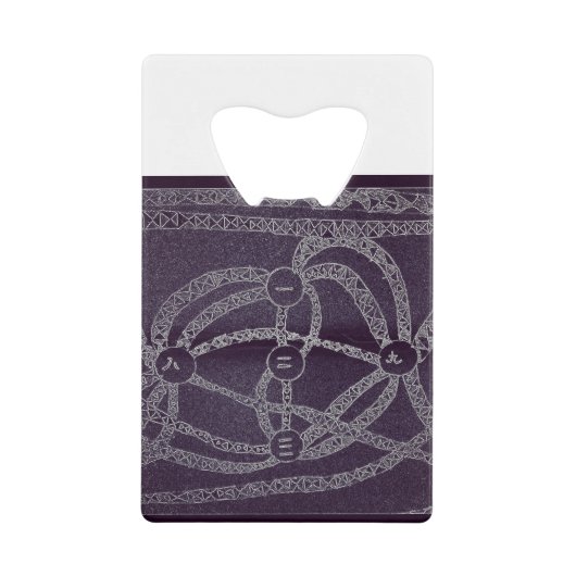 Negen maan in de donkere wereld creditkaart flessenopener (Voorkant)