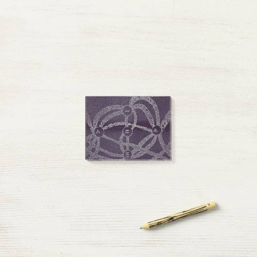 Negen maan in de donkere wereld post-it® notes (Op bureau)