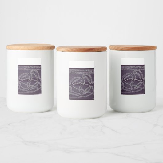 Negen maan in de donkere wereld voedselcontainer etiket (Flessen)