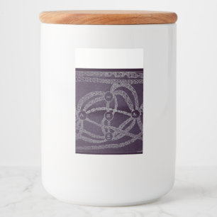 Negen maan in de donkere wereld voedselcontainer etiket