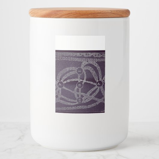 Negen maan in de donkere wereld voedselcontainer etiket (Voorkant)