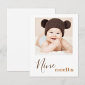 Negen maanden Foto eerste geboorte Banner Kaart (Voorkant / Achterkant)