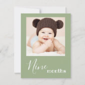 Negen maanden Foto eerste geboorte Banner Kaart (Voorkant)