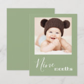 Negen maanden Foto eerste geboorte Banner Kaart (Voorkant / Achterkant)