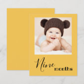 Negen maanden Foto eerste geboorte Banner Kaart (Voorkant / Achterkant)