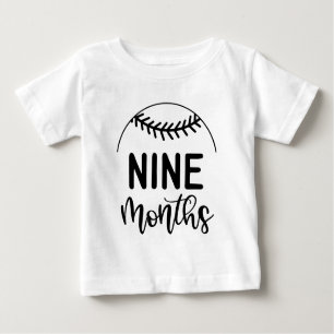 Negen maanden honkbal Baby mijlpaal -